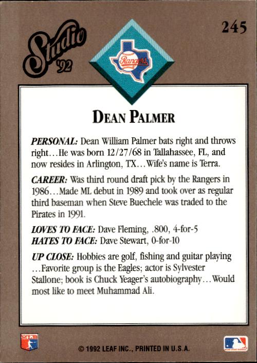 1992 Studio #245 Dean Palmer