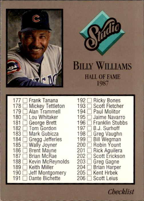 1992 Studio #263 Billy Williams