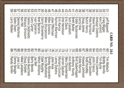 1992 Studio #261 Checklist (Rod Carew)