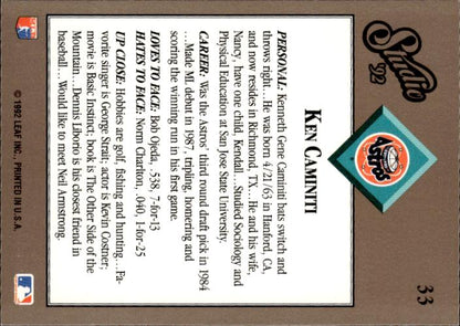 1992 Studio #33 Ken Caminiti