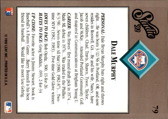 1992 Studio #79 Dale Murphy