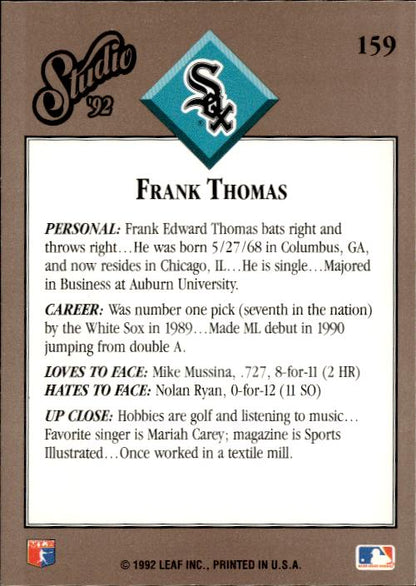 1992 Studio #159 Frank Thomas