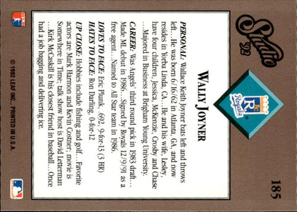 1992 Studio #185 Wally Joyner