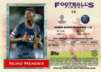 2021-22 Topps Finest Flashbacks UEFA Champions League Nuno Mendes #14