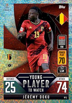 2022-23 Topps Match Attax 101 UEFA Finals #YP3 Jeremy Doku Player to Watch
