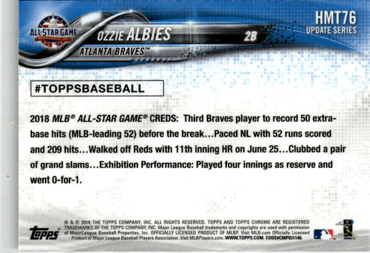 2018 Topps Chrome Update Ozzie Albies #HMT76 Atlanta Braves