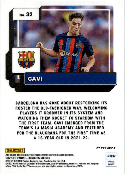 2022-23 Donruss Gavi Optic Holo #32 FC Barcelona