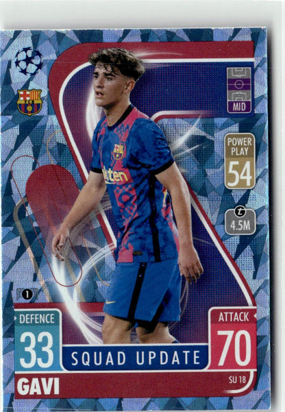 2021-22 Topps Match Attax Champions & Europa League Squad Crystal Gavi #SU18