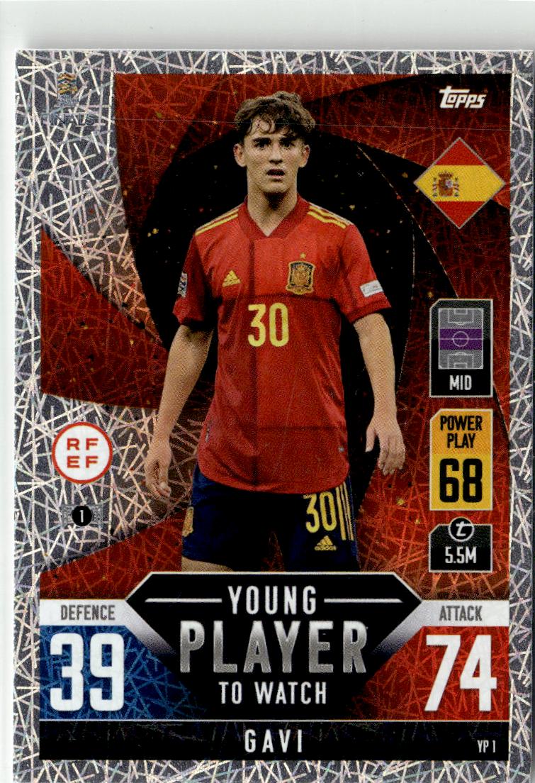 2022-23 Topps Match Attax 101 Road to UEFA Nations League Finals Gavi YPTW #YP1