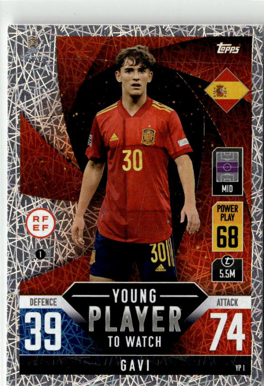 2022-23 Topps Match Attax 101 Road to UEFA Nations League Finals Gavi YPTW #YP1