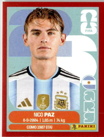2026 Panini Prizm FIFA World Cup Nico Paz Red #4 Argentina