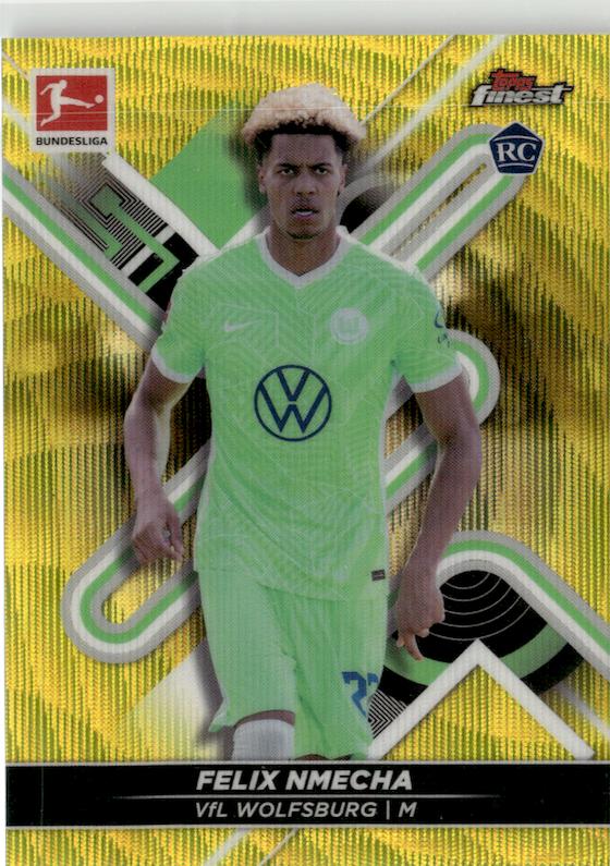 2021-22 Finest Bundesliga Felix Nmecha Yellow Refractor #144 VfL Wolfsburg /350