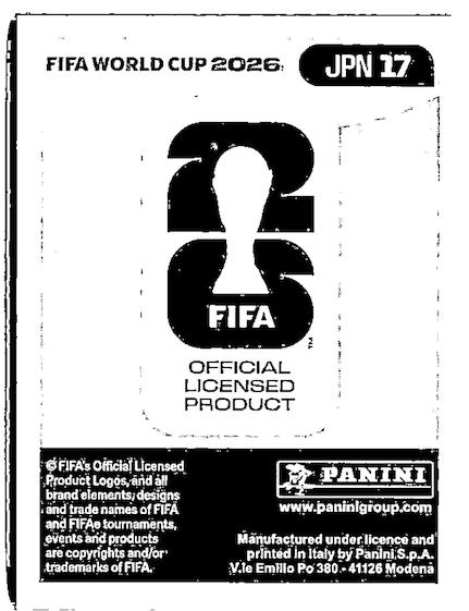 2026 Panini FIFA World Cup Stickers Shuto Machino #JPN17 Japan