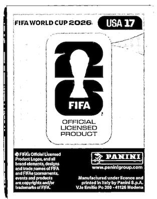 2026 Panini FIFA World Cup Stickers Brenden Aaronson #USA17 USA