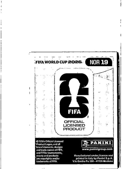 2026 Panini FIFA World Cup Stickers Antonio Nusa Blue #NOR19 Norway