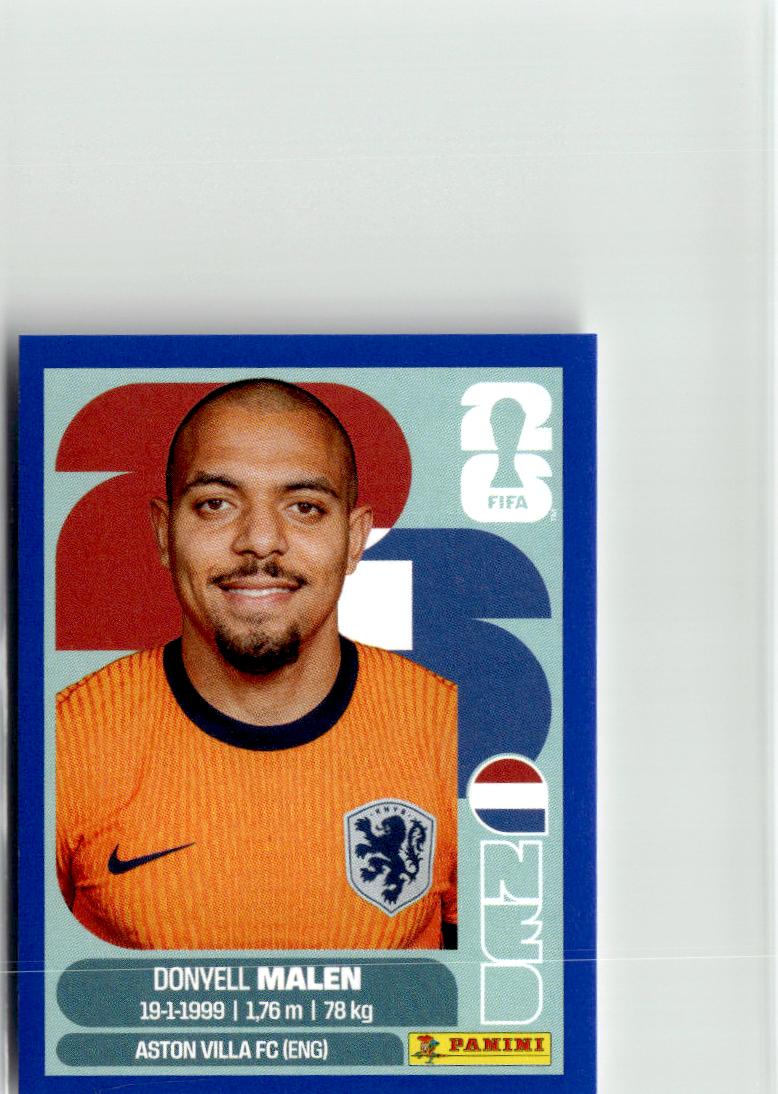 2026 Panini FIFA World Cup Stickers Donyell Malen Blue #NED18 Netherlands