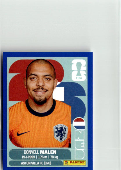 2026 Panini FIFA World Cup Stickers Donyell Malen Blue #NED18 Netherlands