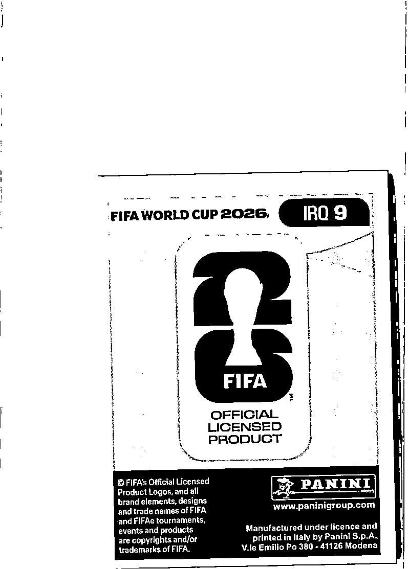 2026 Panini FIFA World Cup Stickers Zidane Iqbal Blue #IRQ9 Iraq