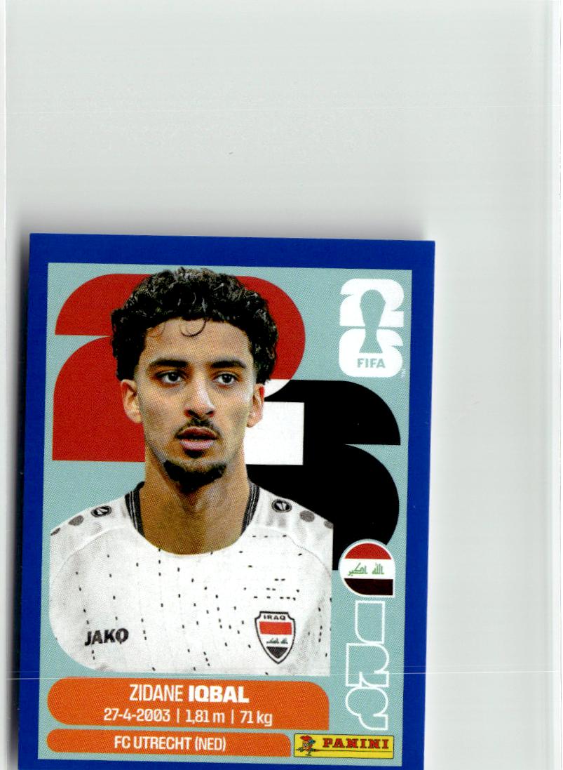 2026 Panini FIFA World Cup Stickers Zidane Iqbal Blue #IRQ9 Iraq