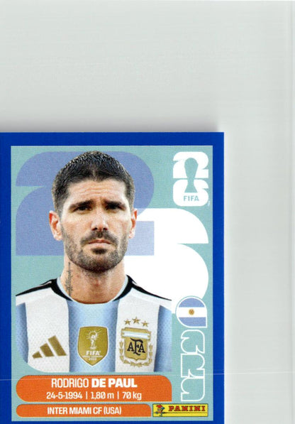 2026 Panini FIFA World Cup Stickers Rodrigo De Paul #ARG10 Argentina