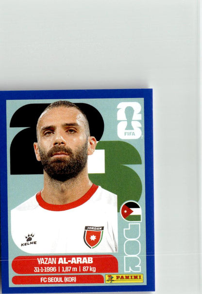 2026 Panini FIFA World Cup Stickers Yazan Al-Arab Blue #JOR5 Jordan