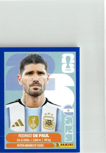 2026 Panini FIFA World Cup Stickers Rodrigo De Paul #ARG10 Argentina