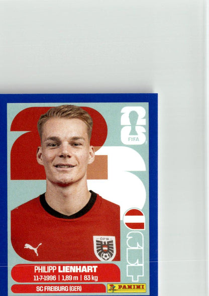 2026 Panini FIFA World Cup Stickers Philipp Lienhart Blue #AUT6 Austria
