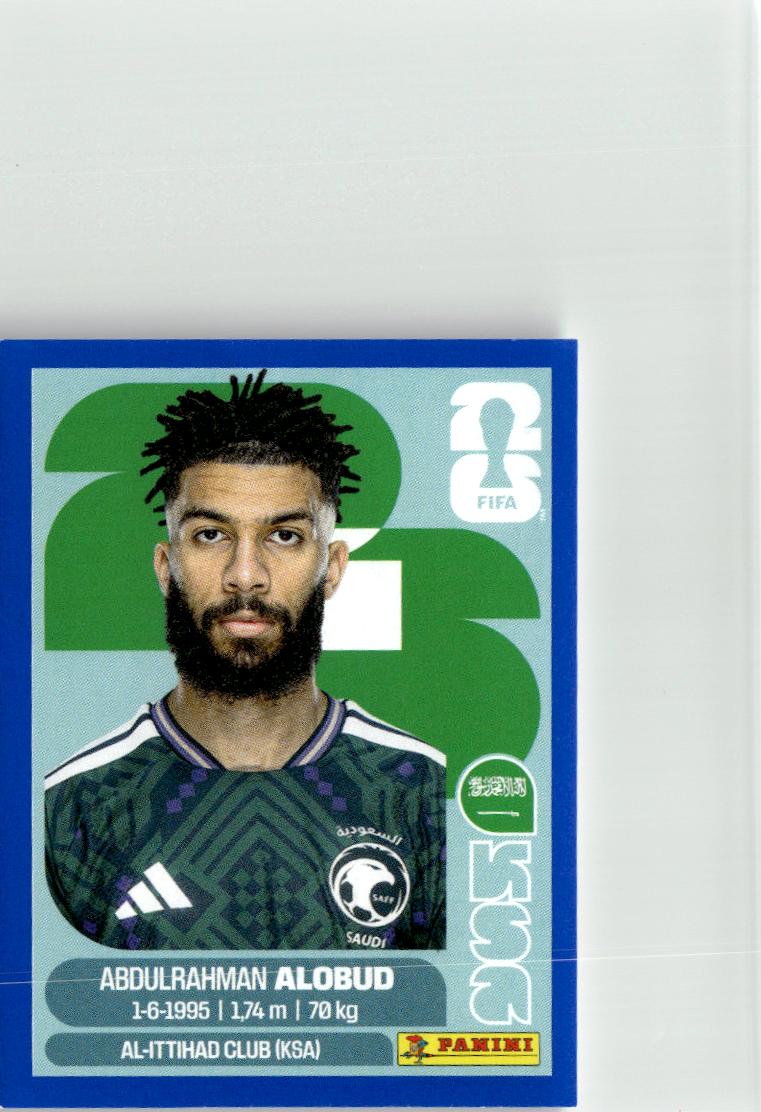 2026 Panini FIFA World Cup Stickers Abdulrahman Al-Aboud #KSA17 Saudi Arabia