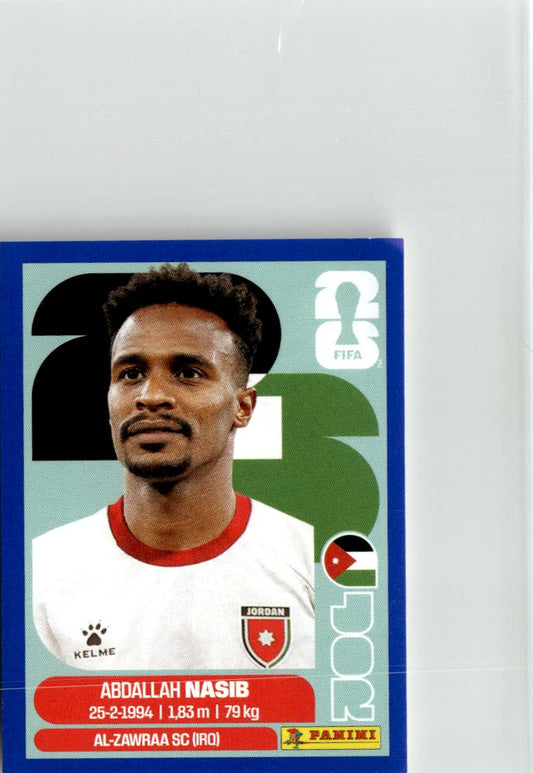 2026 Panini FIFA World Cup Stickers Abdallah Nasib Blue #JOR6 Jordan