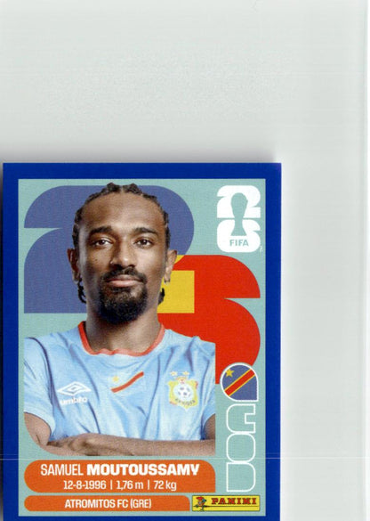 2026 Panini FIFA World Cup Stickers Samuel Moutoussamy Fuchsia #COD11 Congo