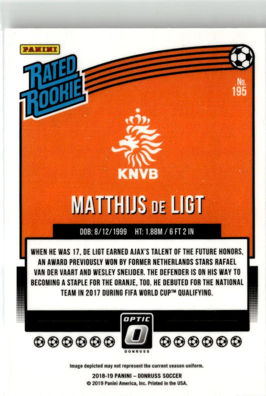 2018-19 Donruss Matthijs de Ligt Optic #195 Netherlands
