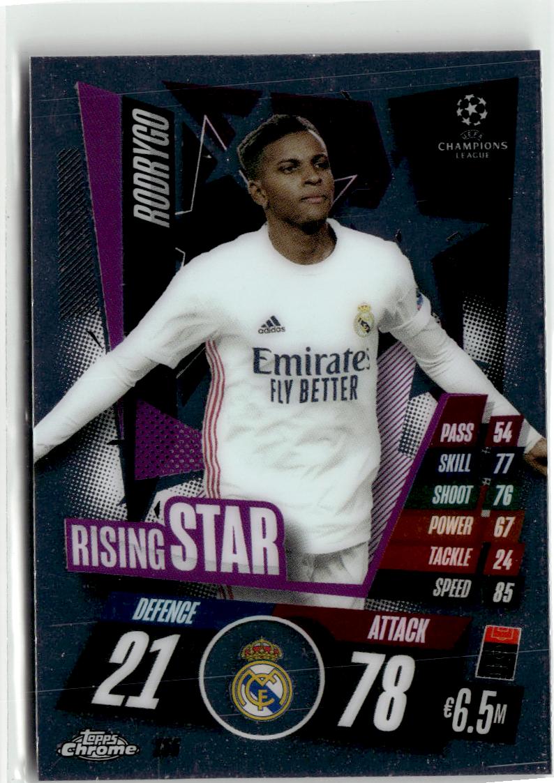 2020-21 Topps Chrome Match Attax UEFA Champions League Rodrygo #155