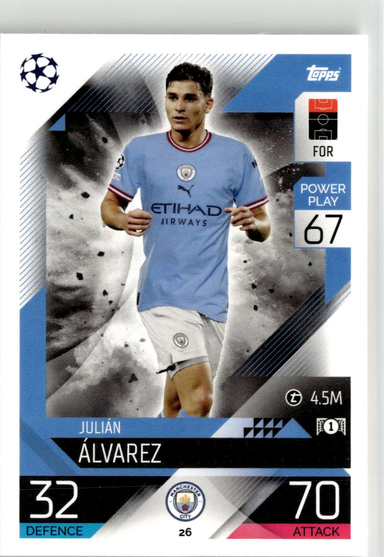 2022-23 Topps Match Attax UEFA Champions & Europa Leagues #26 Julián Álvarez