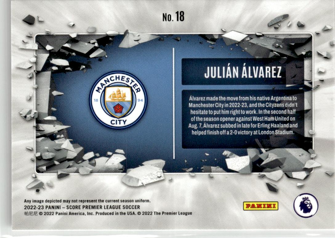 2022-23 Score Premier League Julian Alvarez Breakthrough #18 Manchester City