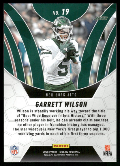 2025 Panini Mosaic Garrett Wilson Elevate #19 New York Jets