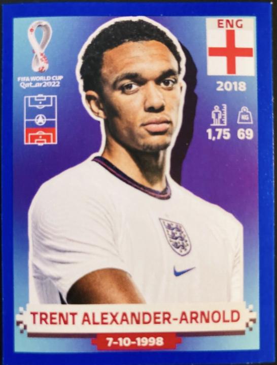 2022 Panini FIFA World Cup: Qatar 2022 Stickers Trent Alexander-Arnold Blue #ENG