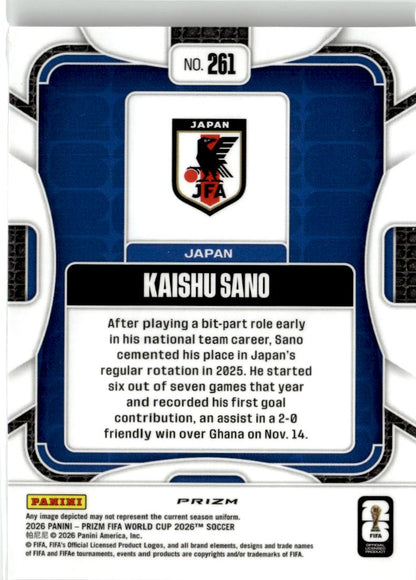 2026 Panini Prizm FIFA World Cup Kaishu Sano Wave Prizms #261 Japan