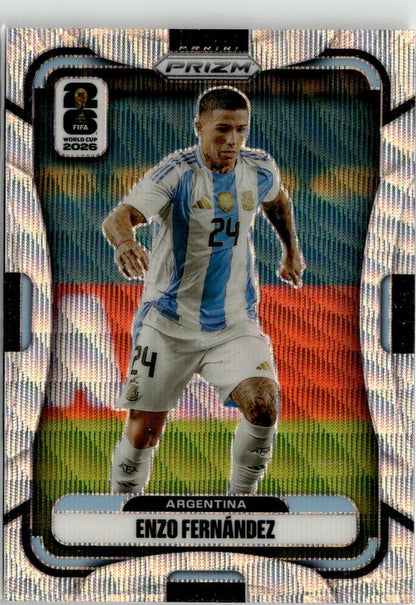2026 Panini Prizm FIFA World Cup Enzo Fernandez Wave Prizms #3 Argentina