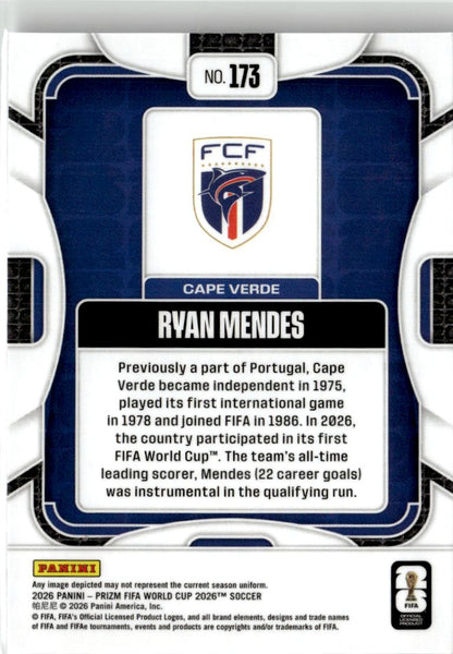 2026 Panini Prizm FIFA World Cup Ryan Mendes #173 Cape Verde