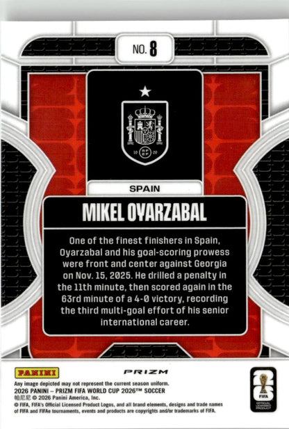 2026 Panini Prizm FIFA World Cup Mikel Oyarzabal Phenomenon Silver Prizms #8