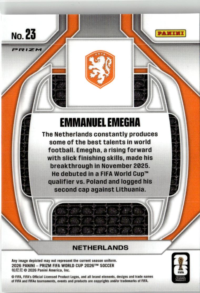 2026 Panini Prizm FIFA World Cup Emmanuel Emegha New Era Wave Prizms #23