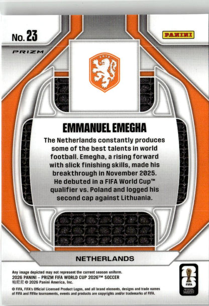 2026 Panini Prizm FIFA World Cup Emmanuel Emegha New Era Wave Prizms #23