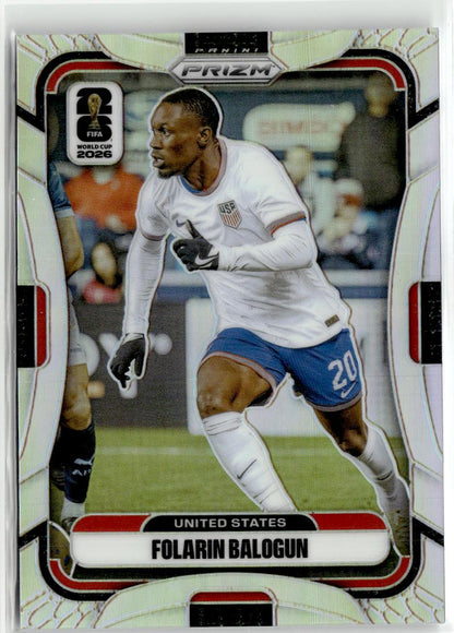 2026 Panini Prizm FIFA World Cup Folarin Balogun Silver Prizms #438 USA