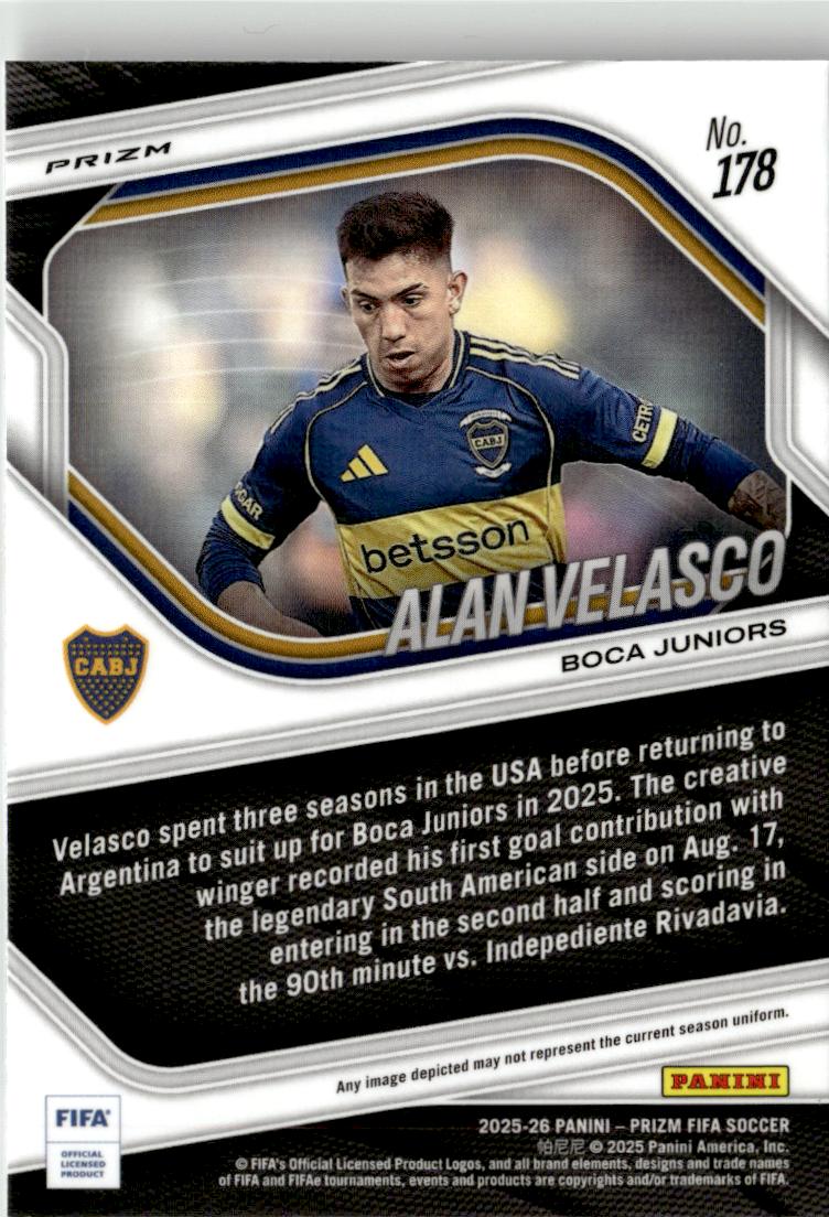 2025-26 Panini Prizm FIFA Alan Velasco Mosaic Prizms #178 Boca Juniors