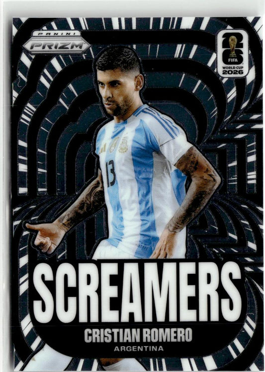 2026 Panini Prizm FIFA World Cup Cristian Romero Screamers #13 Argentina
