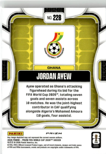 2026 Panini Prizm FIFA World Cup Jordan Ayew Wave Prizms #228 Ghana