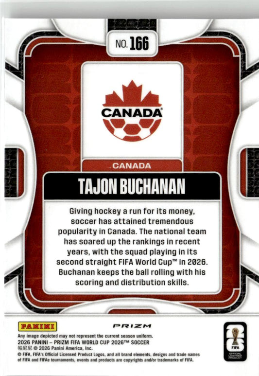 2026 Panini Prizm FIFA World Cup Tajon Buchanan Wave Prizms #166 Canada