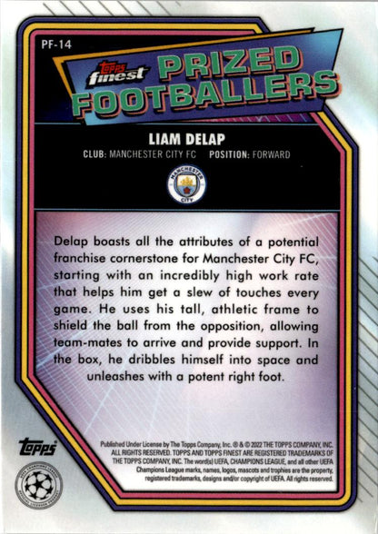 2021-22 Finest UEFA CL Liam Delap Prized Footballers #PF-14 Manchester City