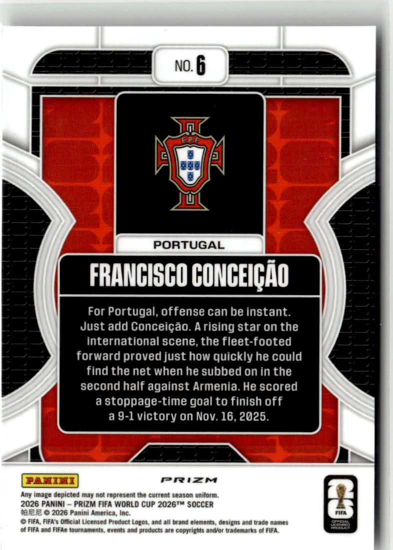 2026 Panini Prizm FIFA WC Francisco Conceicao Phenomenon Silver Prizms #6