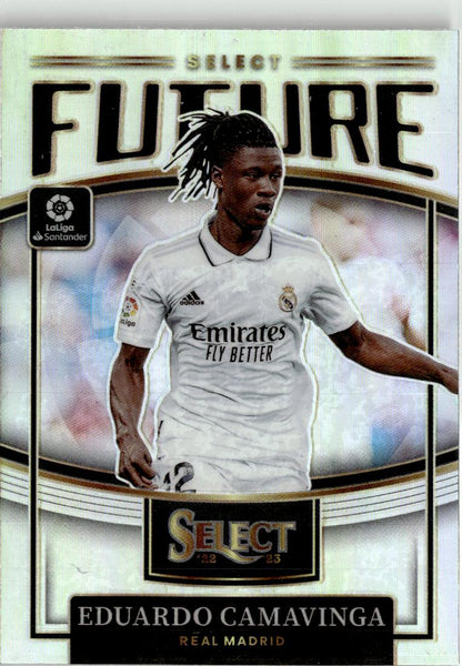 2022-23 Panini Select La Liga Eduardo Camavinga Select Future Peacock #18